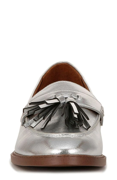 Shop Franco Sarto Carolyn Low Tassel Loafer In Silver