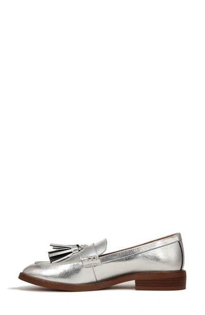 Shop Franco Sarto Carolyn Low Tassel Loafer In Silver