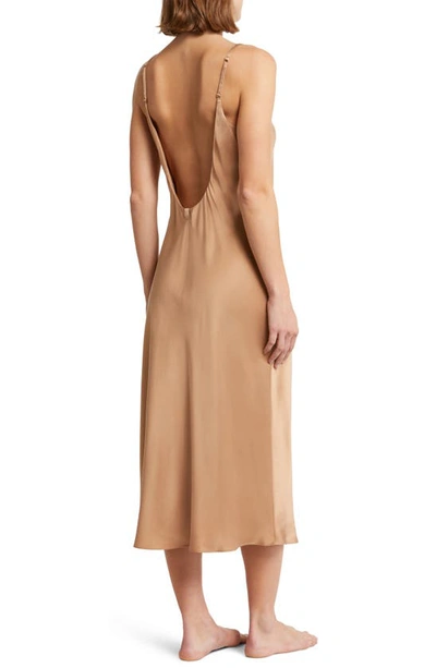 Shop Lunya Washable Silk Slipdress Nightgown In Hushed Tan