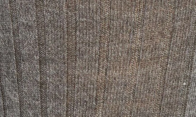 Shop Canali Ribbed Cashmere & Silk Dress Socks In Grey