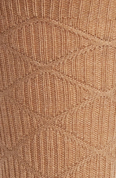 Shop Canali Diamond Knit Wool Blend Dress Socks In Dk Beige