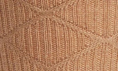 Shop Canali Diamond Knit Wool Blend Dress Socks In Dk Beige