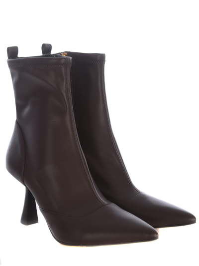 Michael Kors Clara Burgundy Heeled Ankle Boot