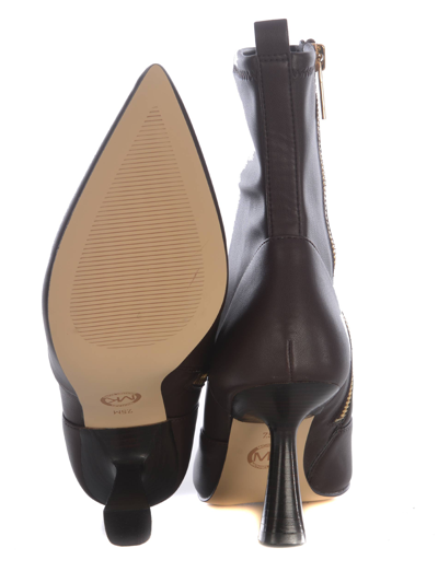 Michael Kors Clara Burgundy Heeled Ankle Boot