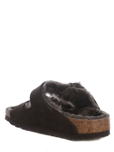 Birkenstock Arizona Shearling Lined Suede Two-strap Sandals