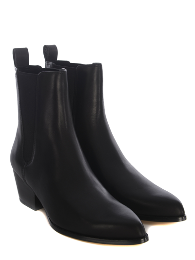Michael Kors Kinlee Leather And Stretch Knit Ankle Boot