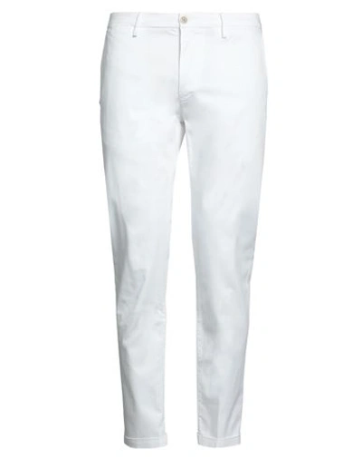 Shop Re-hash Re_hash Man Pants White Size 34 Cotton, Lyocell, Elastane