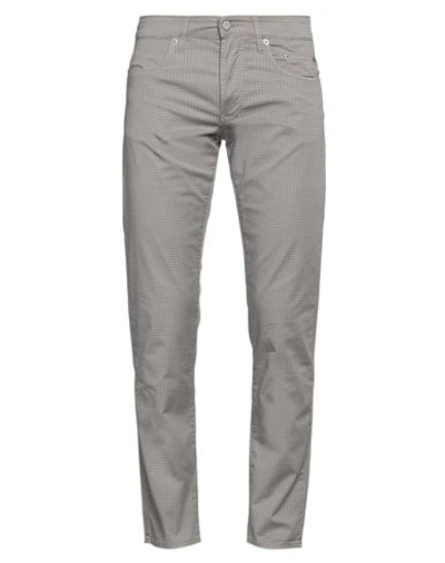 Shop Siviglia Man Pants Dove Grey Size 33 Cotton, Elastane