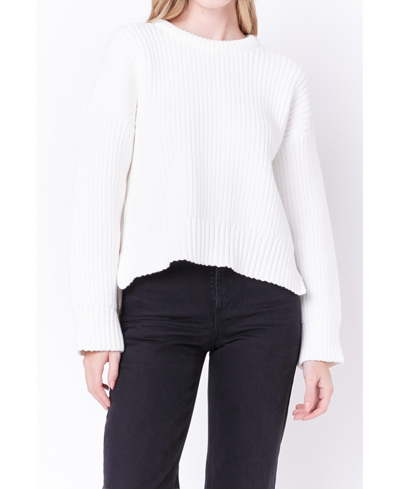 Shop English Factory Women's Oversize Ribbed Sweater In White