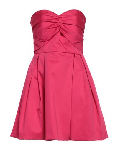 Jijil Woman Mini Dress Fuchsia Size 8 Cotton, Elastane In Pink