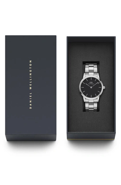 Shop Daniel Wellington Iconic Bracelet Watch, 36mm In Black/ Silverdnu