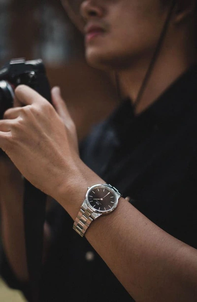 Shop Daniel Wellington Iconic Bracelet Watch, 36mm In Black/ Silverdnu