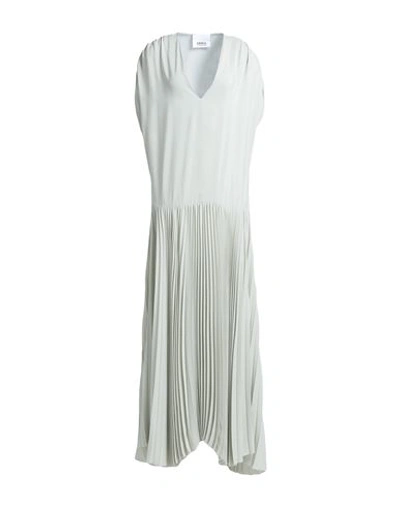 Shop Erika Cavallini Woman Maxi Dress Light Green Size 8 Acetate, Silk