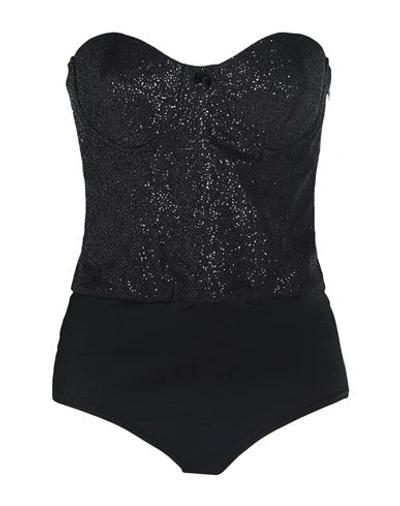 Shop D'andrea Collection Woman Bodysuit Black Size 12 Cotton, Polyester, Elastane