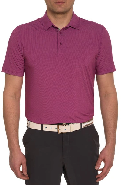 Shop Robert Graham Alastor Microdot Bird's Eye Golf Polo In Berry