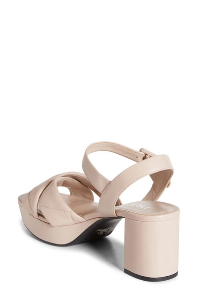 Prada Vernice Patent Leather Crisscross Platform Sandals In Light Pink
