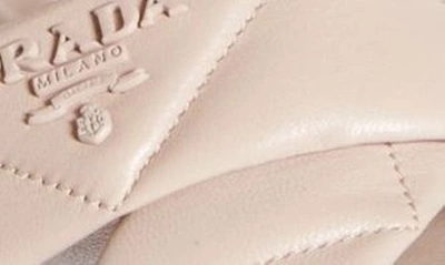Shop Prada Diagram Quilted Leather Platform Sandal In Light Pink