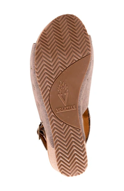 Shop Volatile Division Platform Wedge Sandal In Bronze