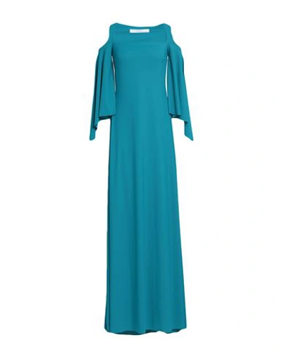Shop Chiara Boni La Petite Robe Woman Maxi Dress Turquoise Size 6 Polyamide, Elastane In Blue