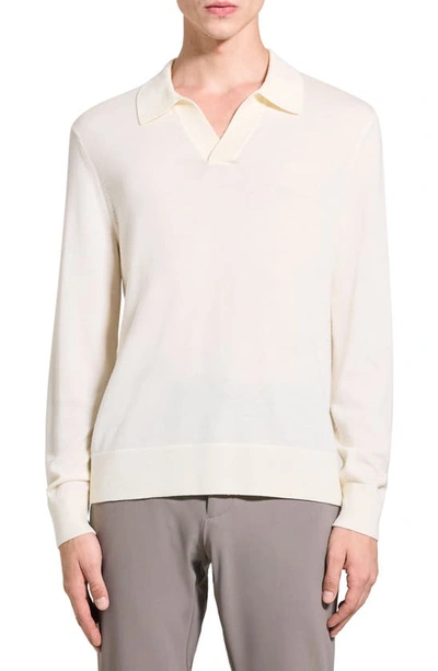 Shop Theory Briody Novo Merino Wool Blend Sweater In Ivory