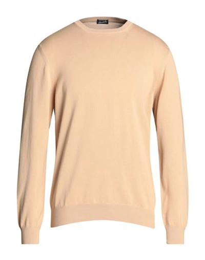 Shop Drumohr Man Sweater Cream Size 42 Cotton In White