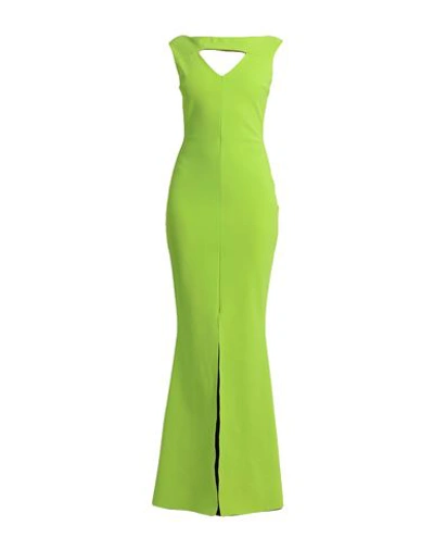 Shop Chiara Boni La Petite Robe Woman Maxi Dress Acid Green Size 10 Polyamide, Elastane