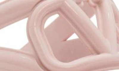 Shop Valentino Vlogo Jelly Wedge Flip Flop In Rose Quartz