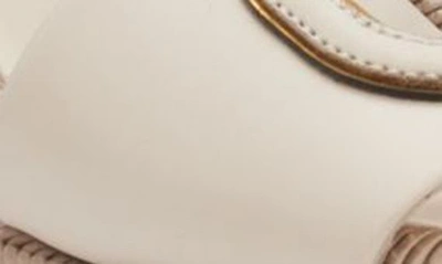 Shop Valentino Vlogo Espadrille Wedge Sandal In Light Ivory/ Antique/grey
