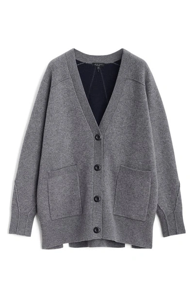 Shop Rag & Bone Bridget Wool Blend Cardigan In Grey