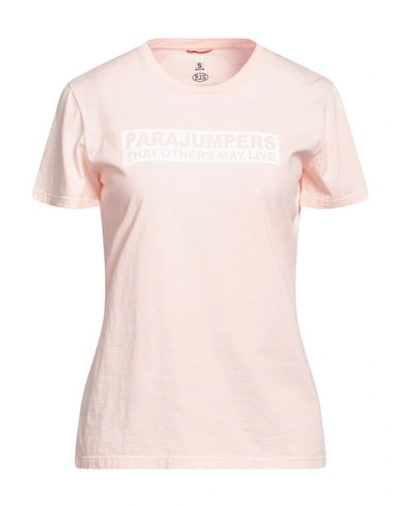 Shop Parajumpers Woman T-shirt Light Pink Size S Cotton