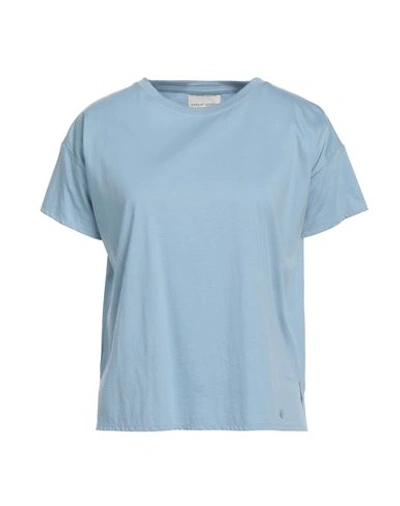 Shop Loulou Studio Woman T-shirt Sky Blue Size Xs Pima Cotton