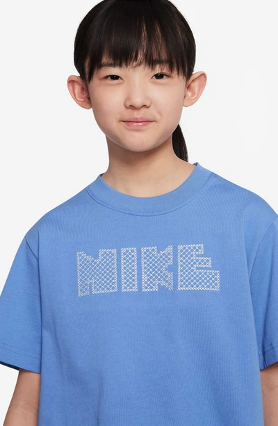 Shop Nike Kids' Sportswear Boxy Cotton Logo T-shirt In Polar