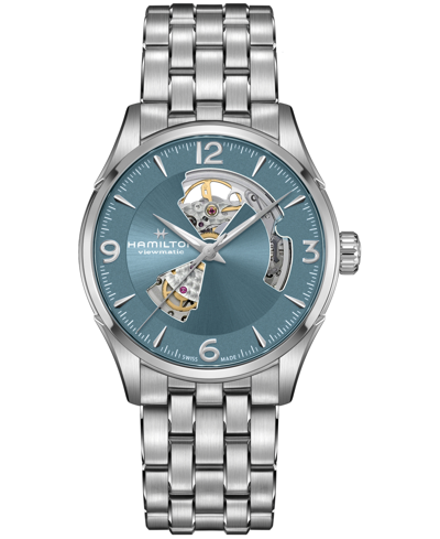 Shop Hamilton Men's Swiss Automatic Jazzmaster Stainless Steel Bracelet Watch 42mm