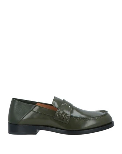 Shop Maison Margiela Woman Loafers Military Green Size 6 Soft Leather