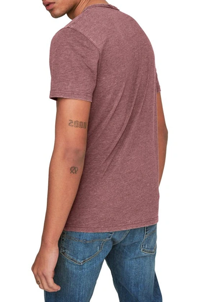 Lucky Brand Venice Button Neck Cotton Blend T-shirt In Port Royale