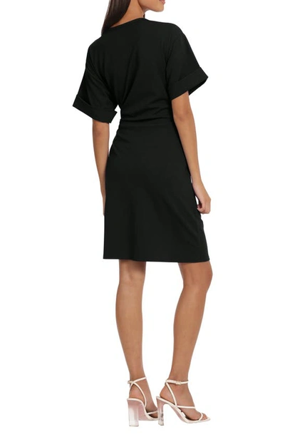 Shop Donna Morgan For Maggy Side Tie Dress In Black