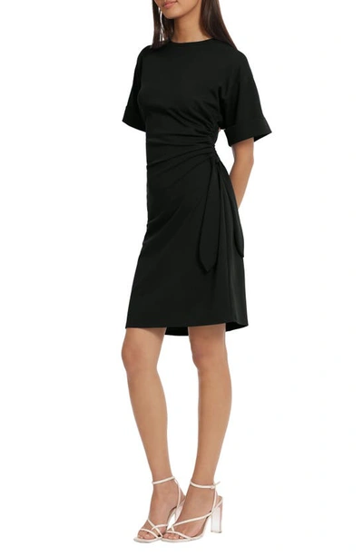 Shop Donna Morgan For Maggy Side Tie Dress In Black