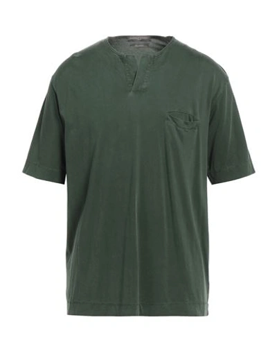 Shop Daniele Fiesoli Man T-shirt Military Green Size Xxl Cupro, Cotton
