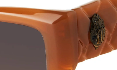 Shop Kurt Geiger Kensington 54mm Gradient Rectangular Sunglasses In Brown/ Brown Gradient