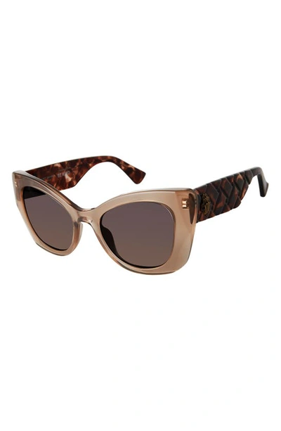 Shop Kurt Geiger 52mm Gradient Cat Eye Sunglasses In Caramel/ Brown Gradient