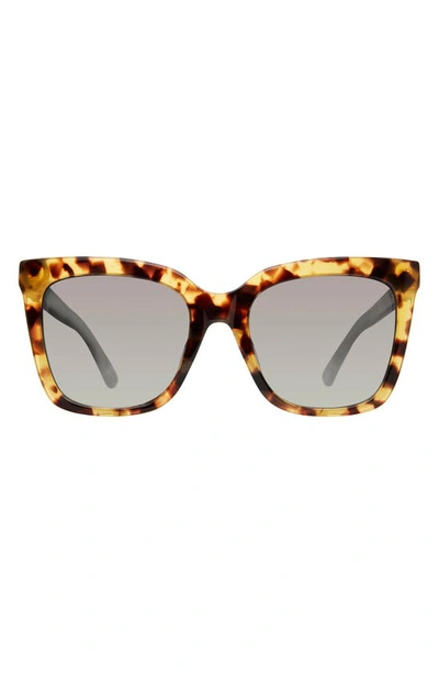 Shop Kurt Geiger 53mm Polarized Cat Eye Sunglasses In Havana/ Gold Fl