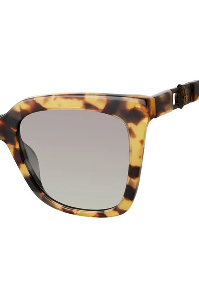 Shop Kurt Geiger 53mm Polarized Cat Eye Sunglasses In Havana/ Gold Fl