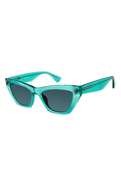 Shop Kurt Geiger 51mm Cat Eye Sunglasses In Green/ Green Shaded