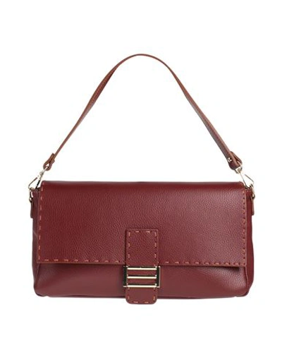 Shop My-best Bags Woman Handbag Brick Red Size - Leather
