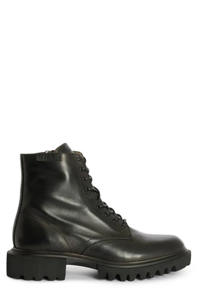 Shop Allsaints Vaughan Zip Derby Boot In Black