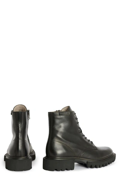 Shop Allsaints Vaughan Zip Derby Boot In Black