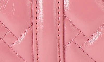 Shop Kurt Geiger Kensington Boston Quilted Leather Crossbody Bag In Pink