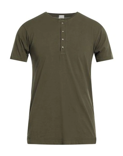 Shop Stilosophy Man T-shirt Military Green Size M Cotton