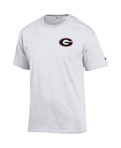 Shop Champion Men's  White Georgia Bulldogs Stack 2-hit T-shirt