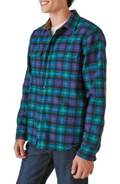 Shop Lucky Brand X Guinness Plaid Button-up Shirt In Green Plaid
